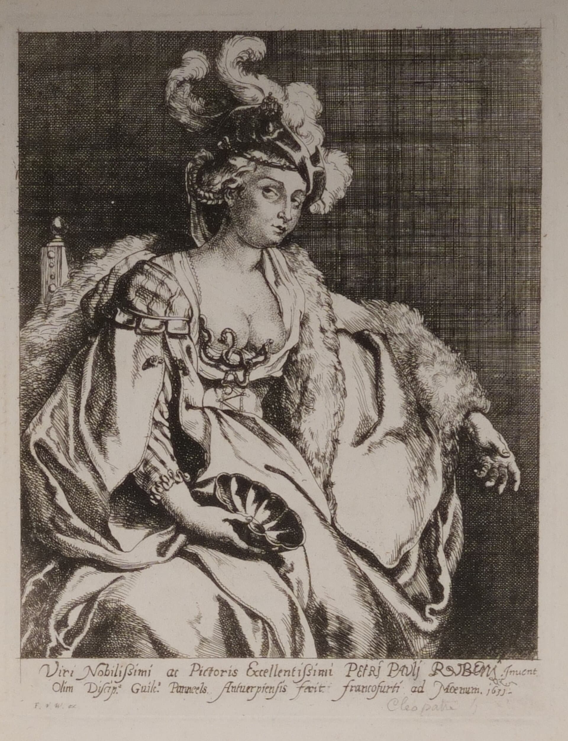 Object: RS 430, Peter Paul Rubens (1577 - 1640), Frans van den Wyngaerde (1614 - 1679), Guillaume Panneels (1600 - 1632), Selbstmord der Kleopatra