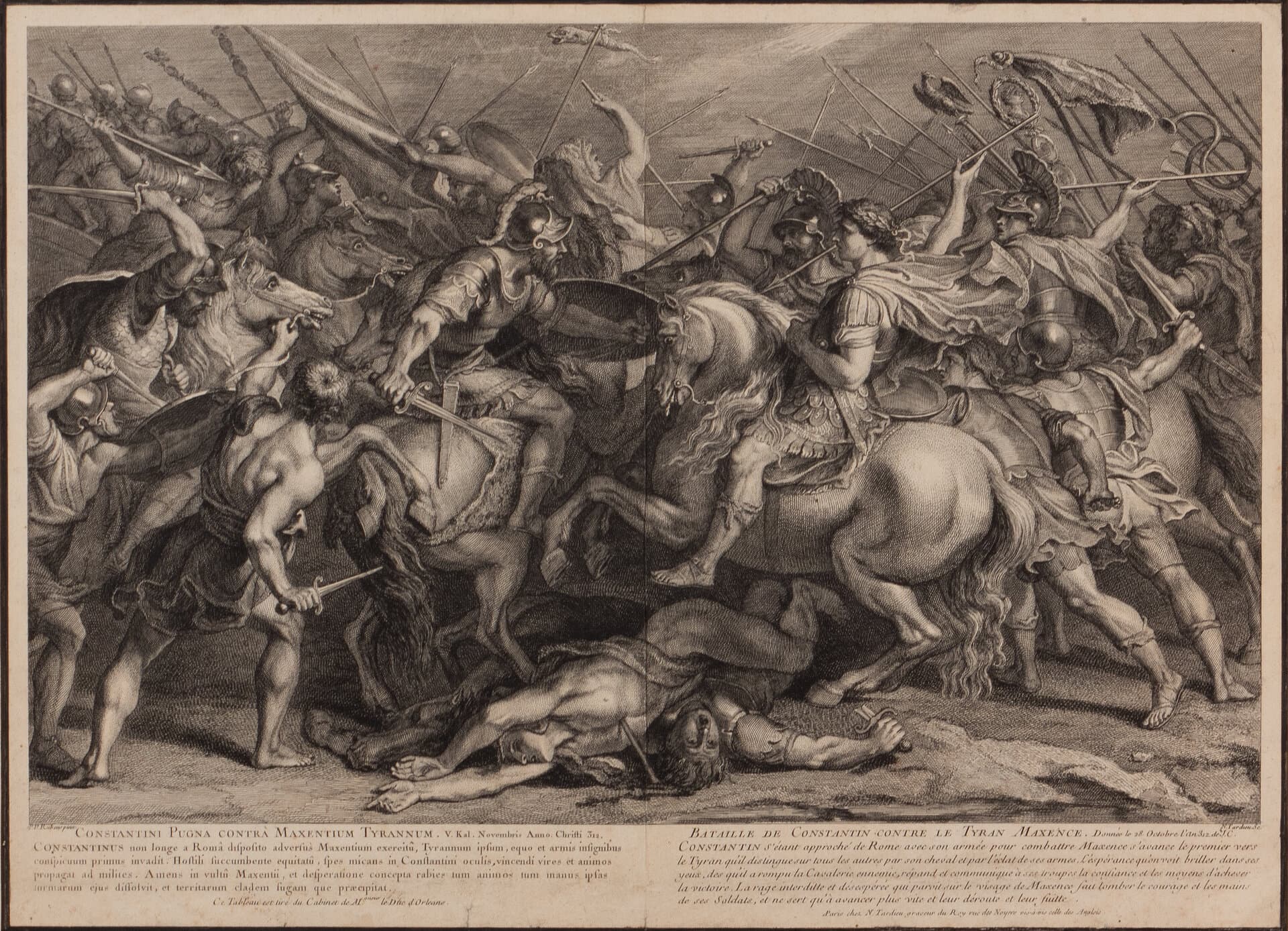 Object: RS 799, Peter Paul Rubens (1577 - 1640), Nicolas Henri Tardieu (1674 - 1749), Kampf Konstantins gegen Maxentius