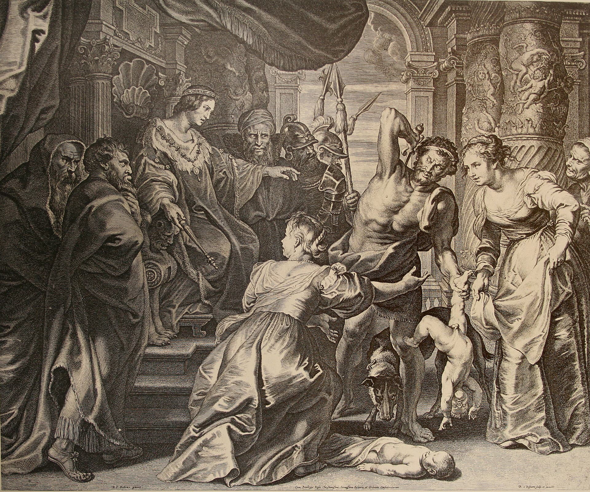 Object: RS 21, Boetius  à Bolswert (1580 - 1633), Peter Paul Rubens (1577 - 1640), Urteil des Salomo