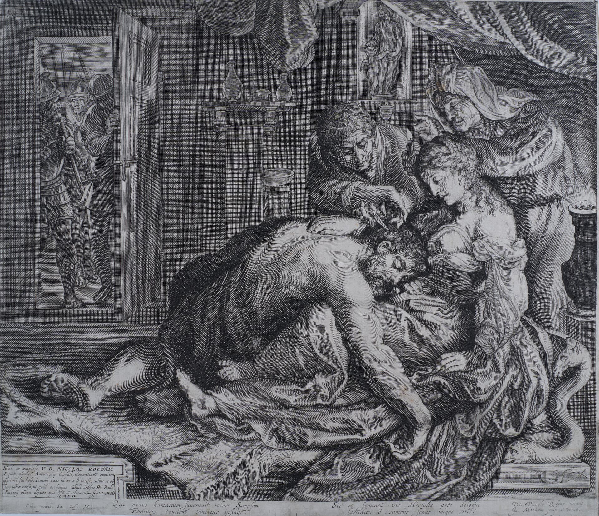 Object: RS 17, Peter Paul Rubens (1577 - 1640), Jacob Matham (1571 - 1631), Samson und Delila, um 1612