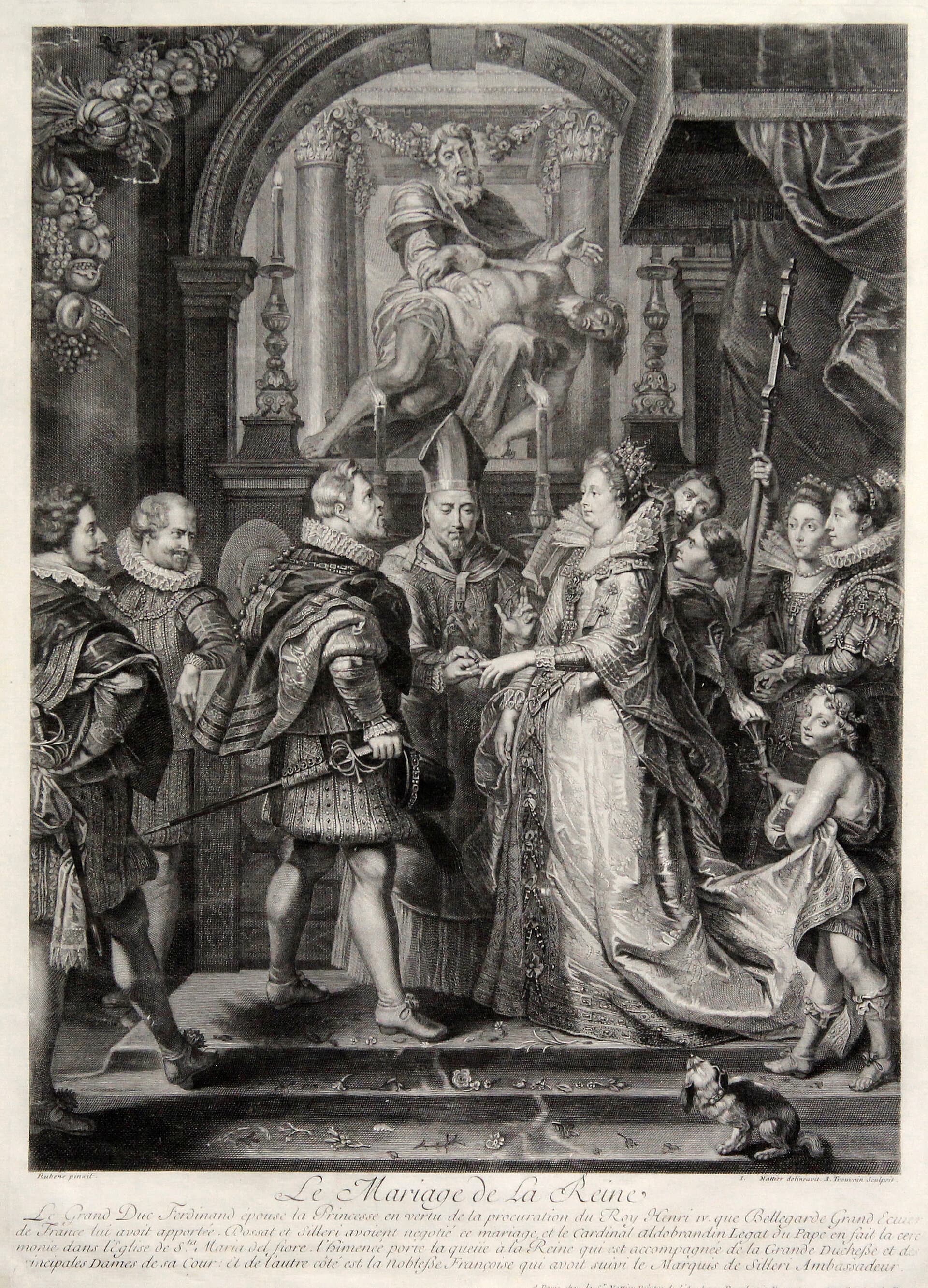 Object: RS 816, Peter Paul Rubens (1577 - 1640),  Antoine Trouvain (1652 - 1708), Hochzeit der Königin Maria de' Medici, 1704