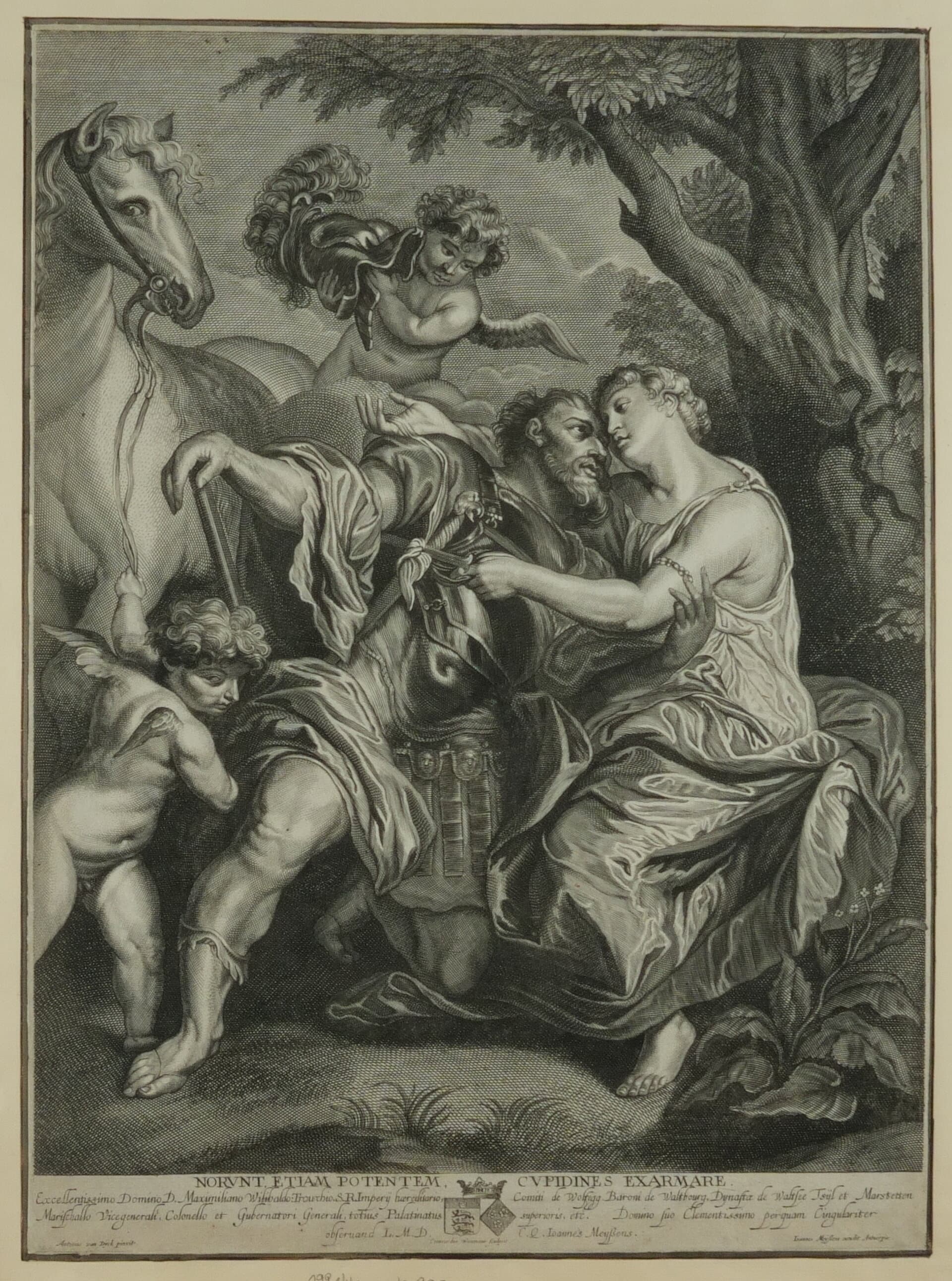 Object: RS 999, Johannes Meyssens (1612 - 1670), Anthonis van Dyck (1599 - 1641), Conraed Waumans (1619 - 1681), Venus nimmt Mars die Waffen ab
