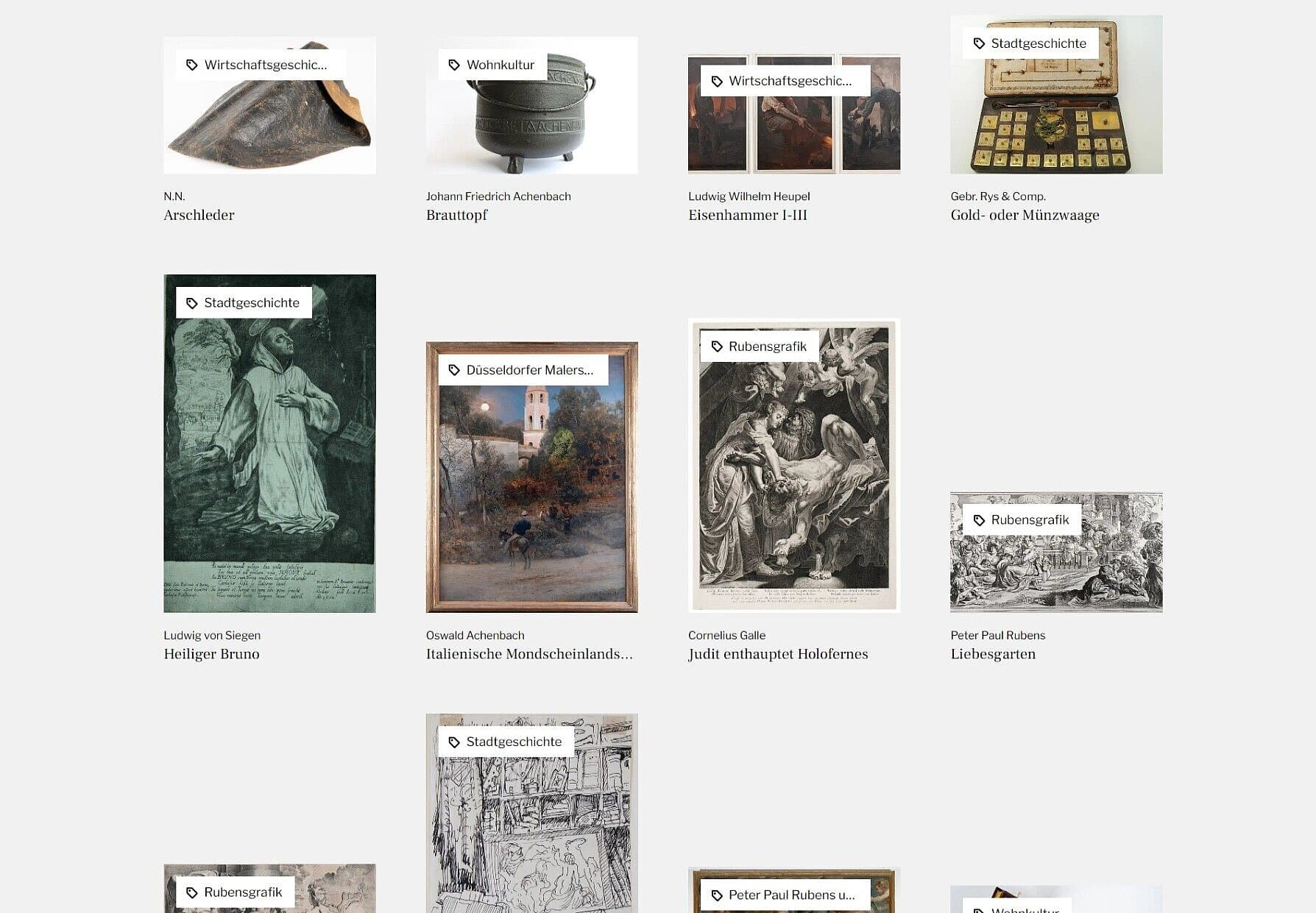 Die digitale Sammlung auf der Website des
Museums
© Siegerlandmuseum