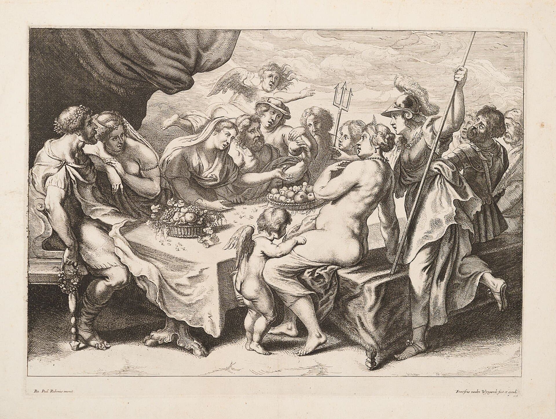 Object: R 145, Peter Paul Rubens (1577 - 1640), Frans van den Wyngaerde (1614 - 1679), Frans van den Wyngaerde (1614 - 1679), Hochzeit von Thetis und Peleus, 1600 - 1700