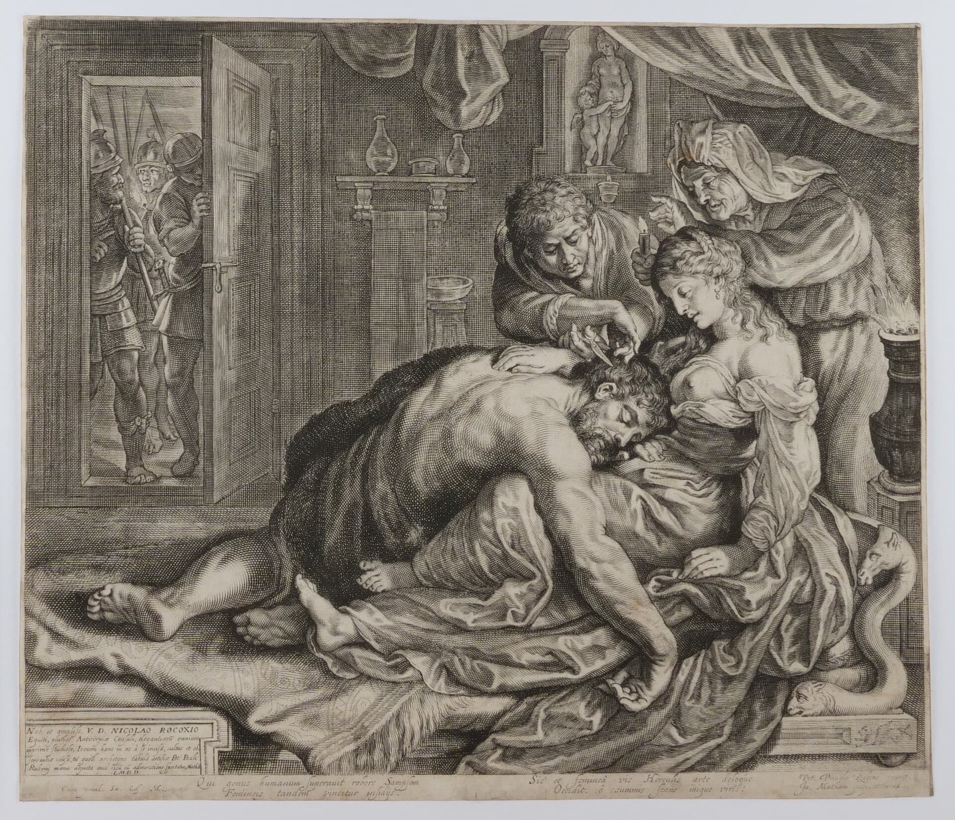 Object: RS 17, Peter Paul Rubens (1577 - 1640), Jacob Matham (1571 - 1631), Samson und Delila, um 1612