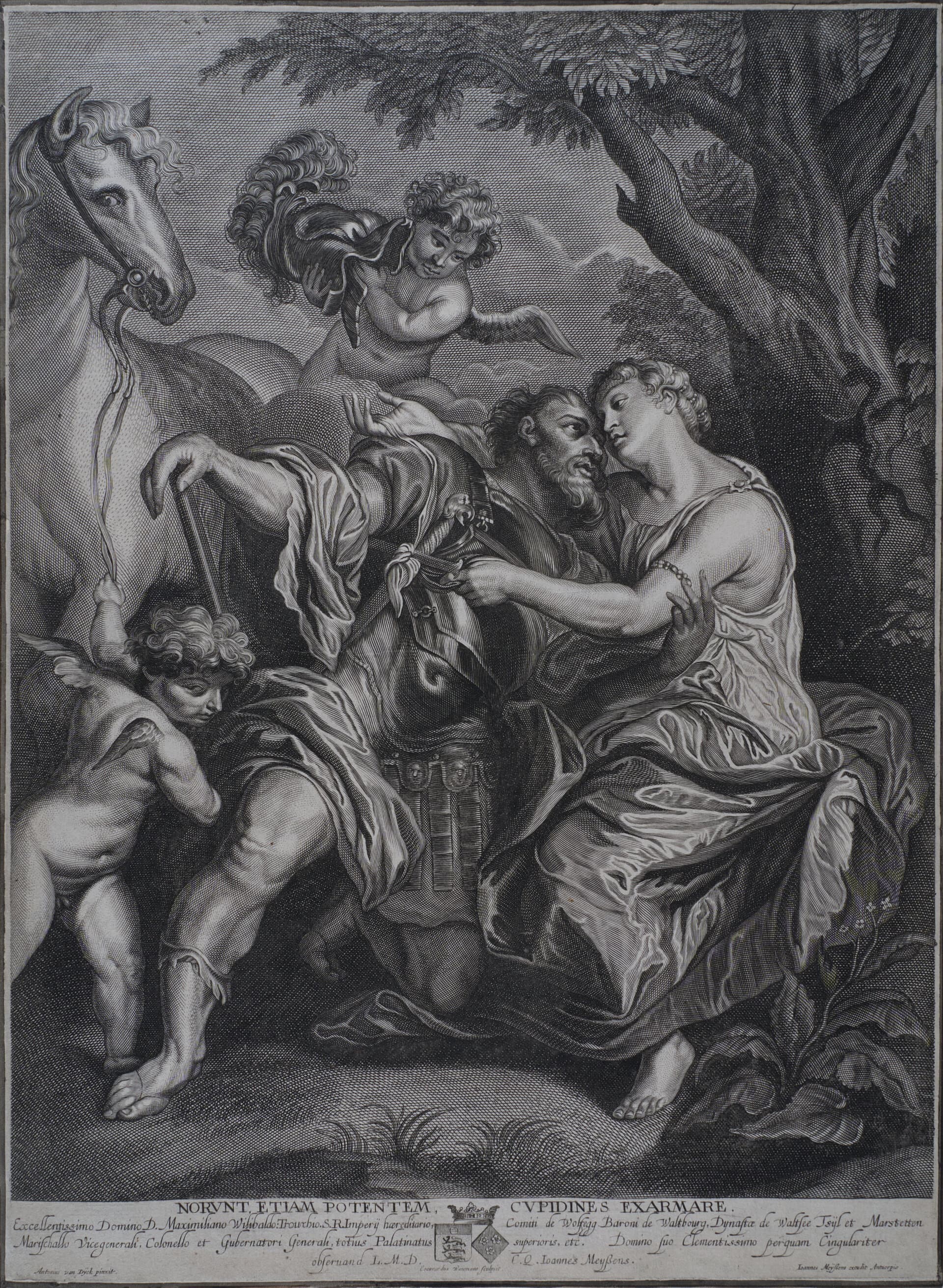 Object: RS 999, Johannes Meyssens (1612 - 1670), Anthonis van Dyck (1599 - 1641), Conraed Waumans (1619 - 1681), Venus nimmt Mars die Waffen ab
