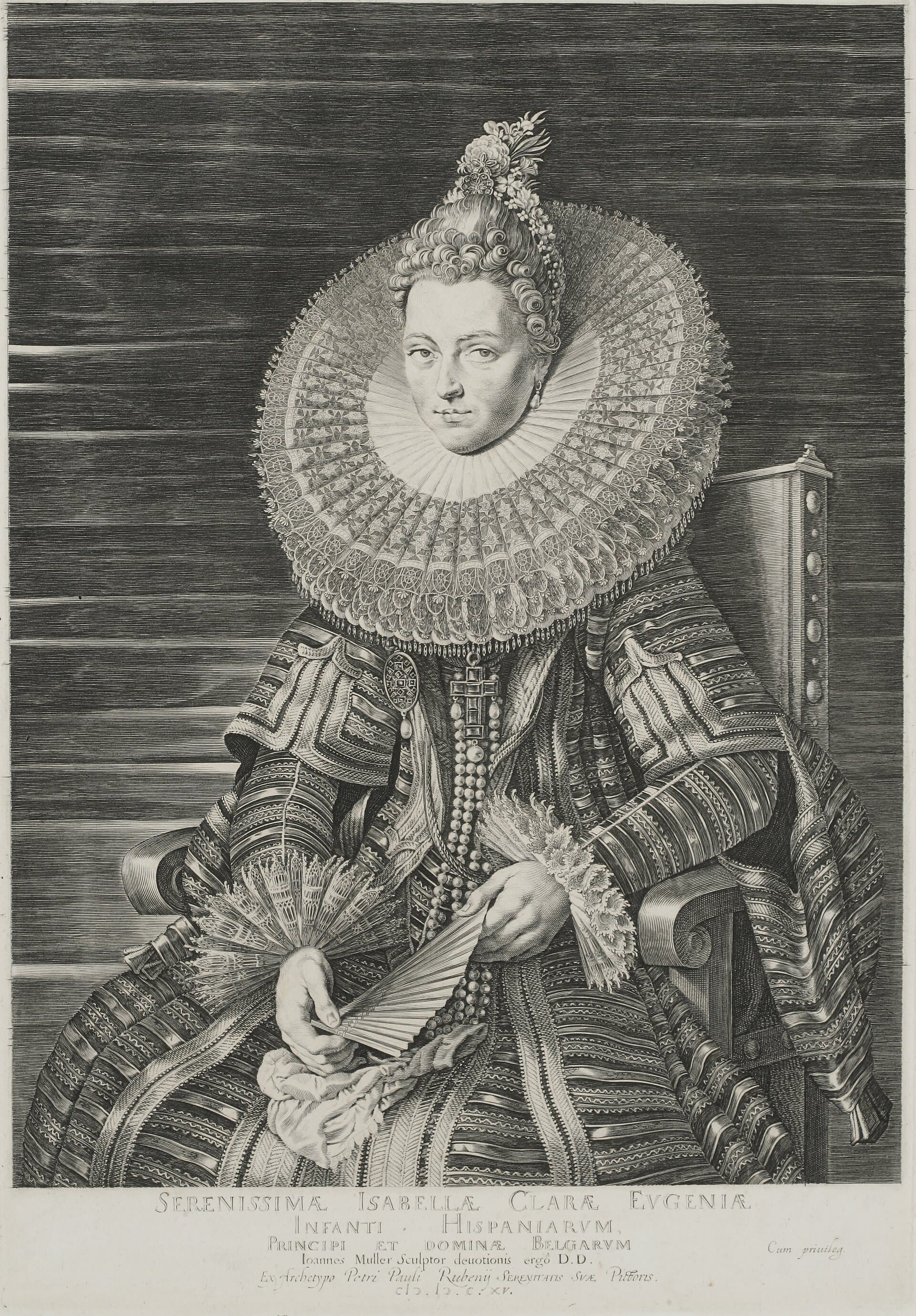 Object: RS 445, Peter Paul Rubens (1577 - 1640), Jan Harmensz Muller (1571 - 1628), Isabella Clara Eugenia, 1615