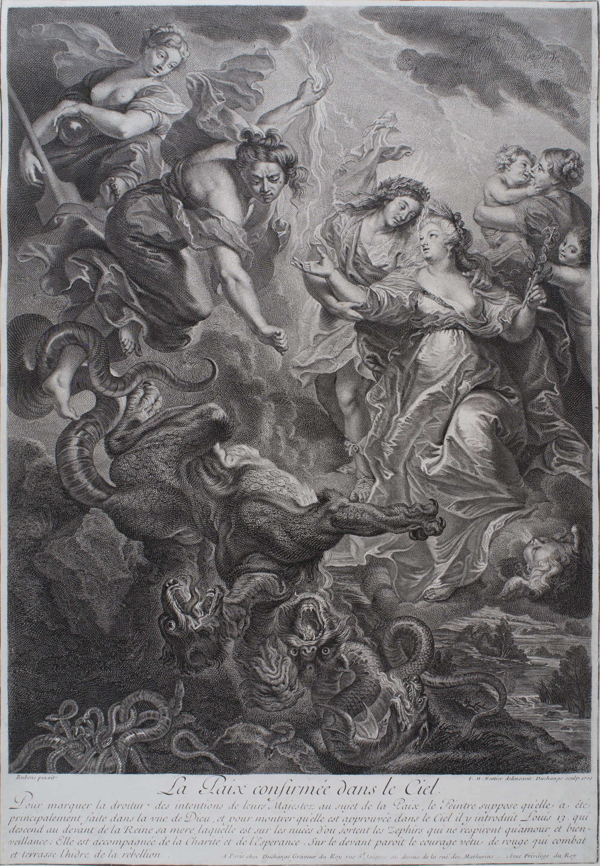 Object: RS 830, Gaspard Duchange (1662 - 1757), Peter Paul Rubens (1577 - 1640), Jean-Marc Nattier (1685 - 1766), Der Himmel besiegelt den Frieden und die Versöhnung