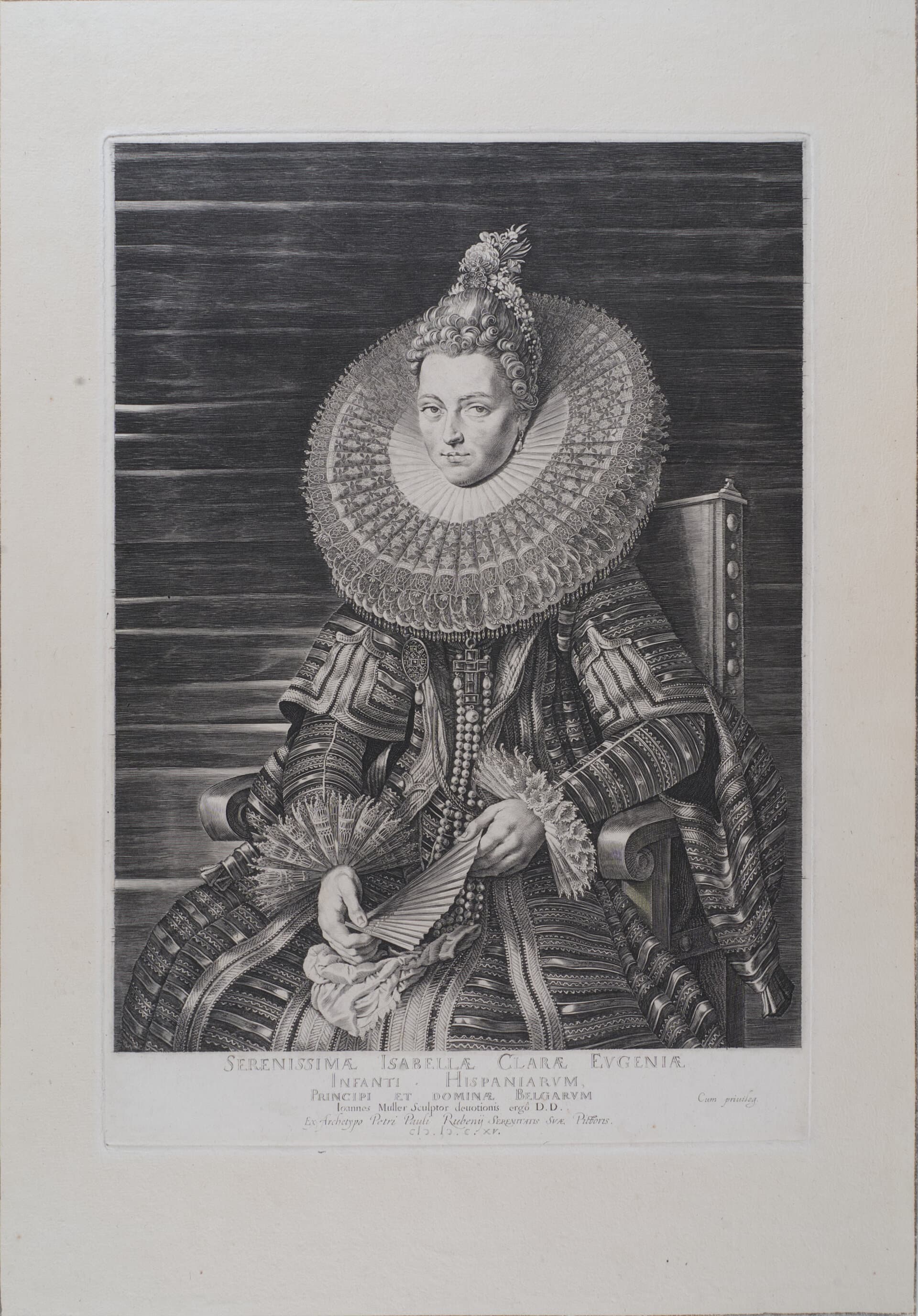 Object: RS 445, Peter Paul Rubens (1577 - 1640), Jan Harmensz Muller (1571 - 1628), Isabella Clara Eugenia, 1615