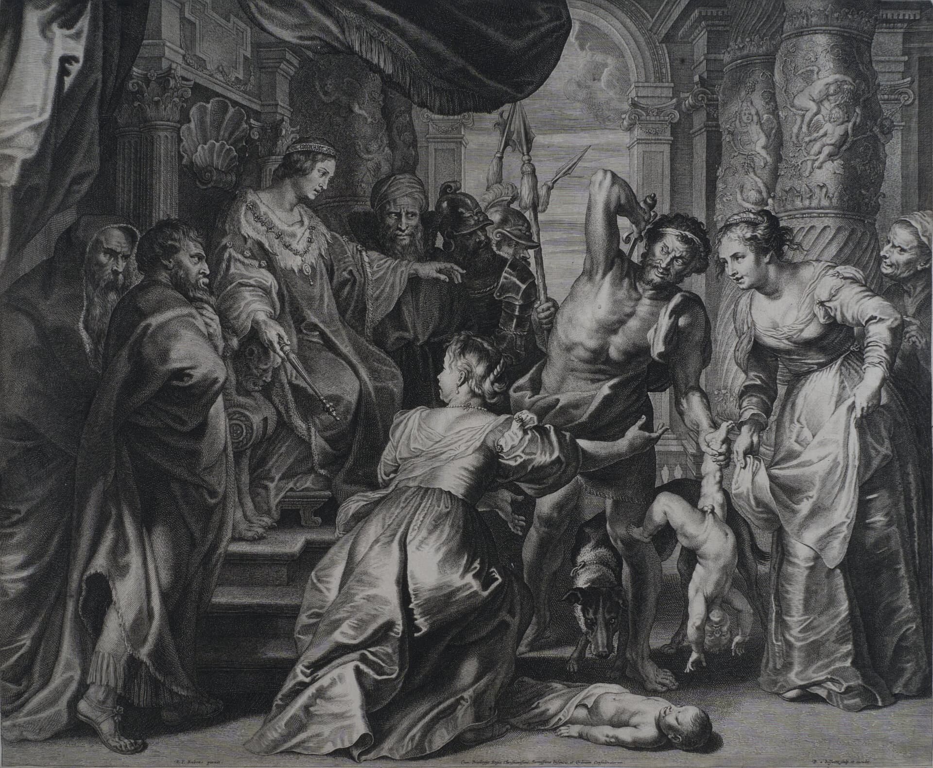 Object: RS 21, Boetius à Bolswert (1580 - 1633), Peter Paul Rubens (1577 - 1640), Urteil des Salomo